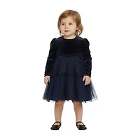 Bonnie Jean Baby Girls Velvet Tutu Long Sleeve Empire Waist Dress