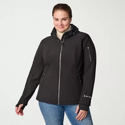 Free Country Womens Plus Water Resistant Midweight Softshell Jacket