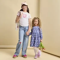 Thereabouts Little & Big Kid Girls Round Neck Short Sleeve T-Shirt