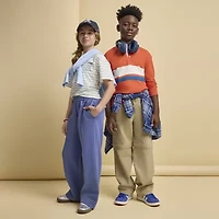 Thereabouts Pintuck Little & Big Kid Girls Wide Leg Regular Fit Fleece Pull-On Pant