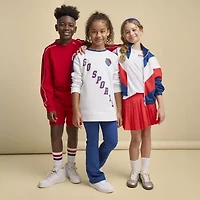 Xersion Usa Little & Big Kid Girls Crew Neck Long Sleeve Tunic Top