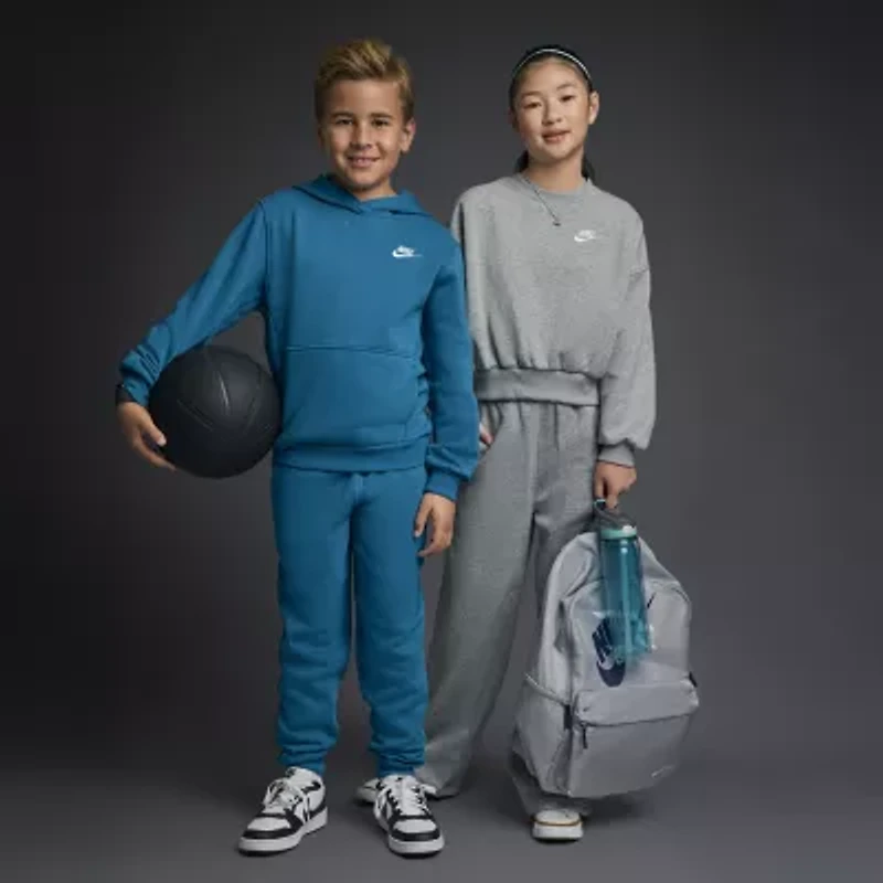 Nike Club Big Kid Girls Wide Leg Regular Fit Fleece Pull-On Pant