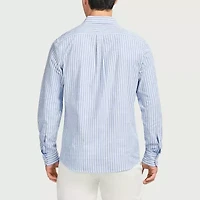 IZOD Luxury Classics Linen Mens Long Sleeve Classic Fit Button-Down Shirt