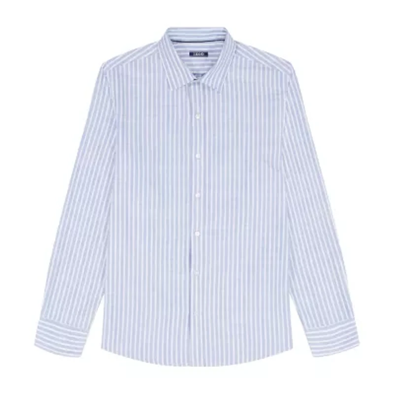 IZOD Luxury Classics Linen Mens Long Sleeve Classic Fit Button-Down Shirt