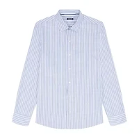 IZOD Luxury Classics Linen Mens Long Sleeve Classic Fit Button-Down Shirt