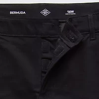 St. John's Bay Womens 11" Plus Easy-on + Easy-off Bermuda Short