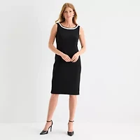 Maya Brooke Womens Grid Jacket Dress