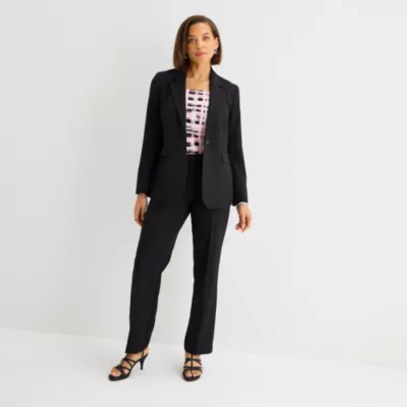 Black Label by Evan-Picone Womens Classic Fit Suit Jacket