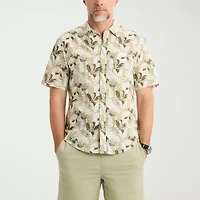 Dockers Ultimate Mens Short Sleeve Regular Fit Button-Down Shirt