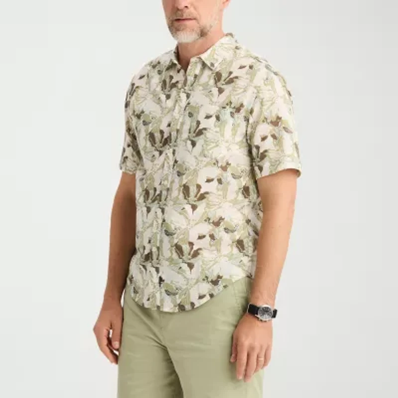 Dockers Ultimate Mens Short Sleeve Regular Fit Button-Down Shirt