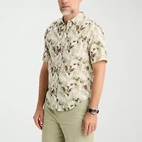 Dockers Ultimate Mens Short Sleeve Regular Fit Button-Down Shirt