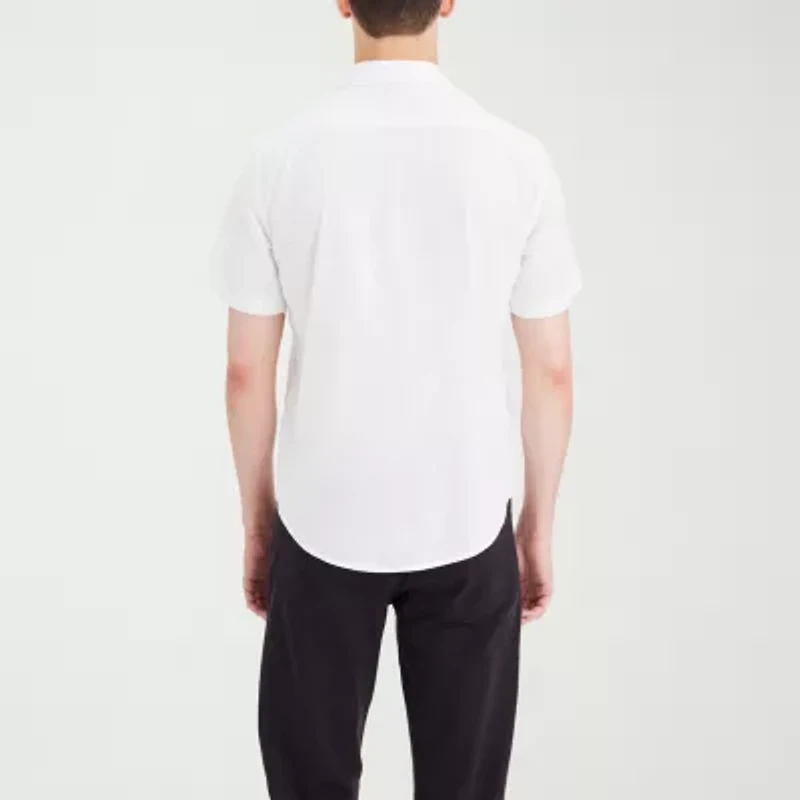 Dockers Ultimate Mens Short Sleeve Regular Fit Button-Down Shirt