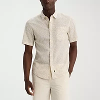 Dockers Ultimate Mens Short Sleeve Regular Fit Button-Down Shirt