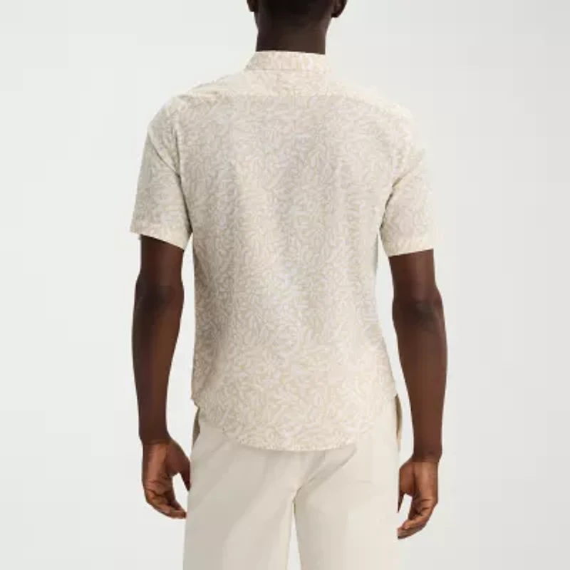 Dockers Ultimate Mens Short Sleeve Regular Fit Button-Down Shirt