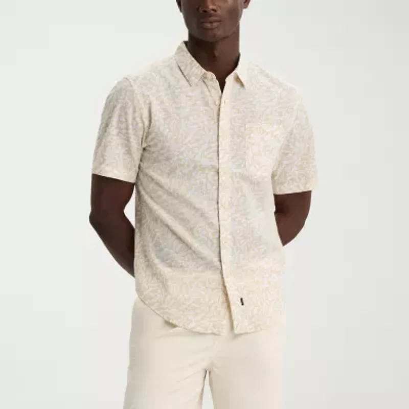 Dockers Ultimate Mens Short Sleeve Regular Fit Button-Down Shirt