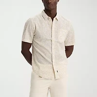 Dockers Ultimate Mens Short Sleeve Regular Fit Button-Down Shirt