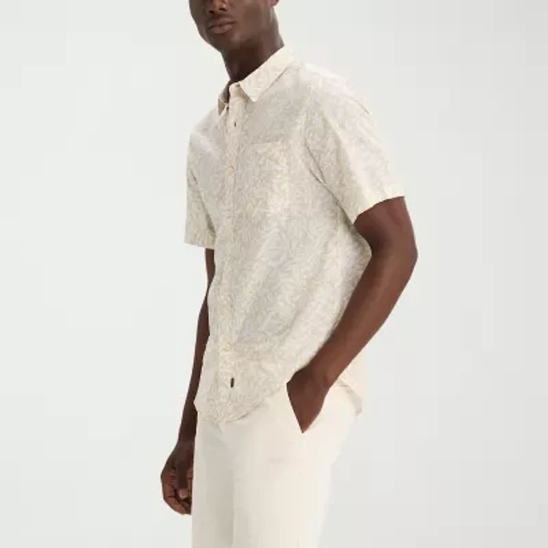 Dockers Ultimate Mens Short Sleeve Regular Fit Button-Down Shirt