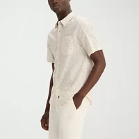 Dockers Ultimate Mens Short Sleeve Regular Fit Button-Down Shirt