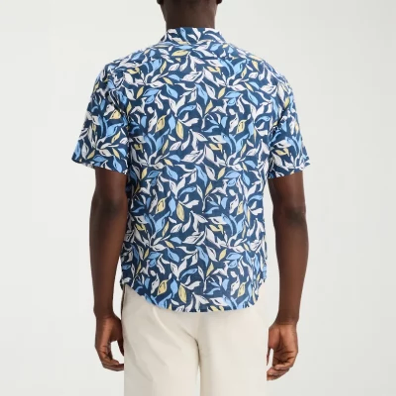 Dockers Ultimate Mens Short Sleeve Regular Fit Button-Down Shirt
