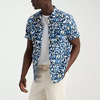 Dockers Ultimate Mens Short Sleeve Regular Fit Button-Down Shirt
