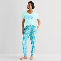 Sleep Chic Womens Crew Neck Short Sleeve Pajama Top