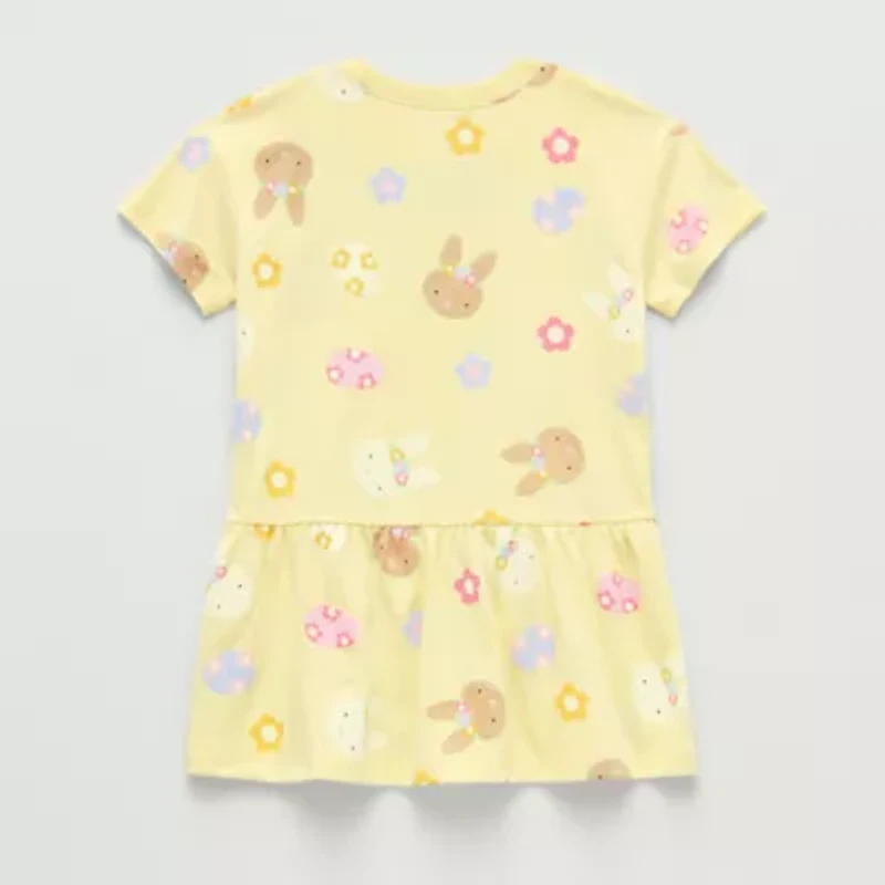 Okie Dokie Toddler & Little Girls Short Sleeve A-Line Dress