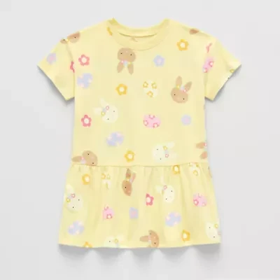 Okie Dokie Toddler & Little Girls Short Sleeve A-Line Dress