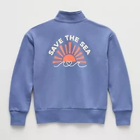 Thereabouts Little & Big Kid Girls Mock Neck Fleece Long Sleeve Sweatshirt