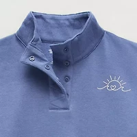 Thereabouts Little & Big Kid Girls Mock Neck Fleece Long Sleeve Sweatshirt