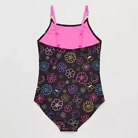 Thereabouts Little & Big Kid Girls Striped One Piece Swimsuit