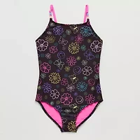 Thereabouts Little & Big Kid Girls Striped One Piece Swimsuit