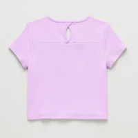 Xersion Rib Little & Big Kid Girls Scoop Neck Short Sleeve Active T-Shirt