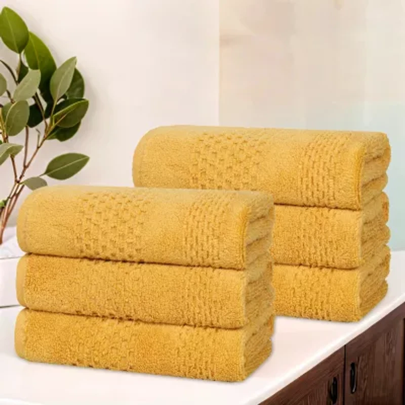 SUPERIOR® Playa Collection | 100% Cotton 6-pc. Solid Hand Towel