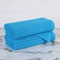 SUPERIOR® Juno Collection | 4-pc. Quick Dry Checked Bath Towel