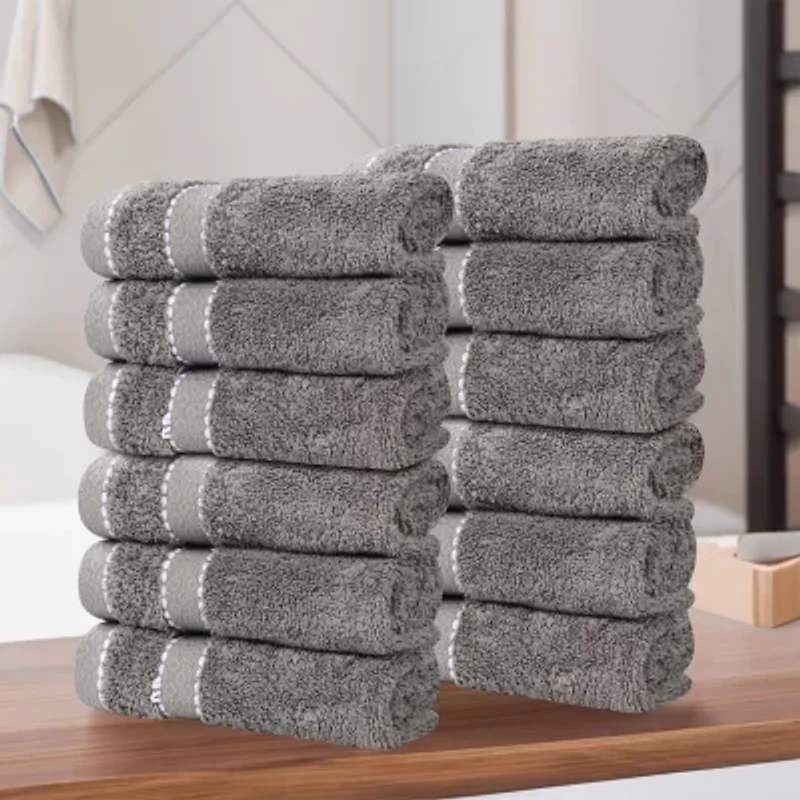 SUPERIOR® Niles Collection | Egyptian Giza Cotton 12-pc. Quick Dry Washcloth
