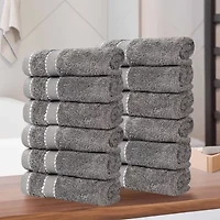 SUPERIOR® Niles Collection | Egyptian Giza Cotton 12-pc. Quick Dry Washcloth