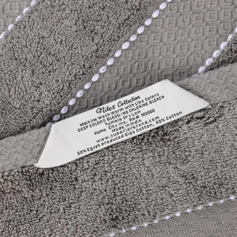 SUPERIOR® Niles Collection | Egyptian Giza Cotton 12-pc. Quick Dry Washcloth