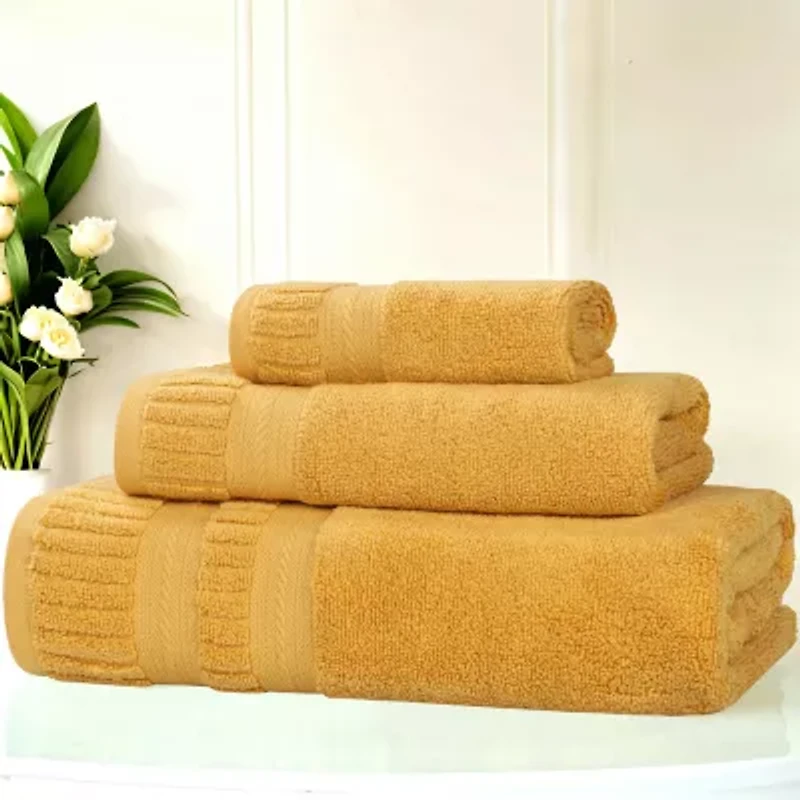 SUPERIOR® Venice Collection | 100% Cotton 3-pc. Quick Dry Solid Bath Towel Set