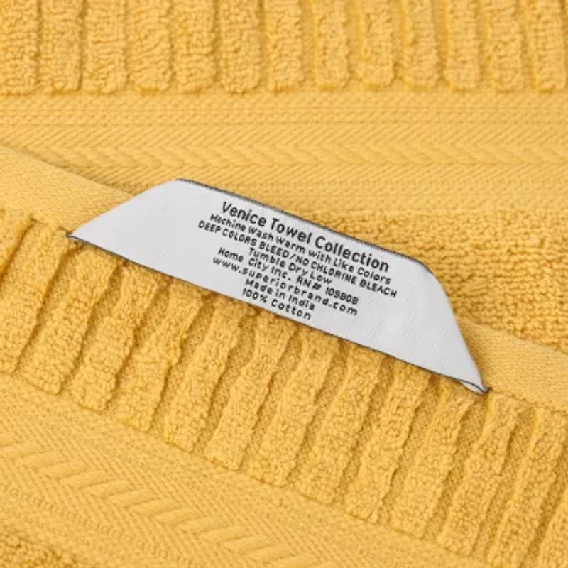 SUPERIOR® Venice Collection | 100% Cotton 3-pc. Quick Dry Solid Bath Towel Set