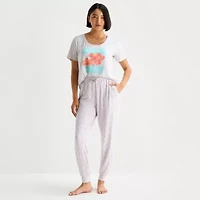 Sleep Chic Womens Crew Neck Short Sleeve Pajama Top