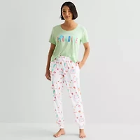 Sleep Chic Womens Crew Neck Short Sleeve Pajama Top