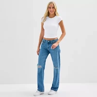 Arizona Womens Juniors Crew Neck Short Sleeve T-Shirt