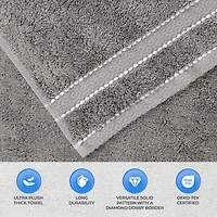 SUPERIOR® Niles Collection | Egyptian Giza Cotton 6-pc. Quick Dry Solid Bath Towel Set