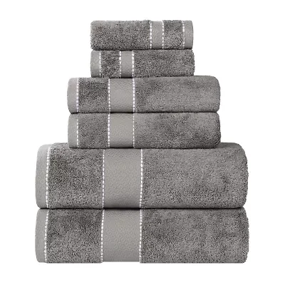 SUPERIOR® Niles Collection | Egyptian Giza Cotton 6-pc. Quick Dry Solid Bath Towel Set