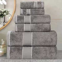 SUPERIOR® Niles Collection | Egyptian Giza Cotton 6-pc. Quick Dry Solid Bath Towel Set
