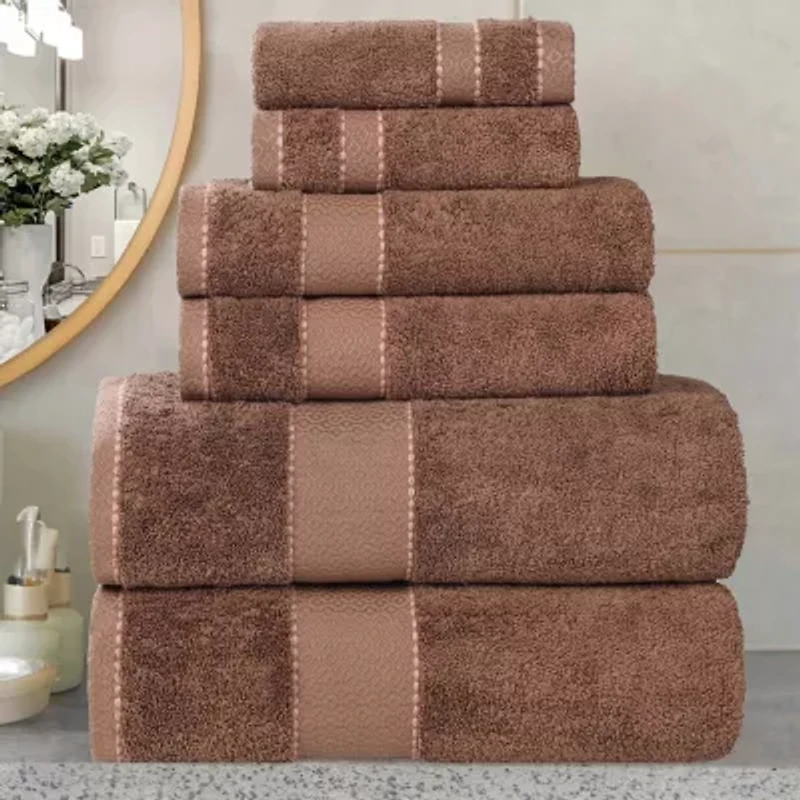 SUPERIOR® Niles Collection | Egyptian Giza Cotton 6-pc. Quick Dry Solid Bath Towel Set