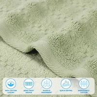 SUPERIOR® Zuma Collection | 100% Cotton 12-pc. Quick Dry Solid Bath Towel Set