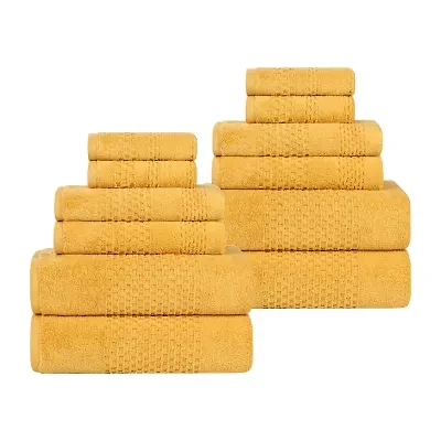 SUPERIOR® Playa Collection | 100% Cotton 12-pc. Quick Dry Solid Bath Towel Set