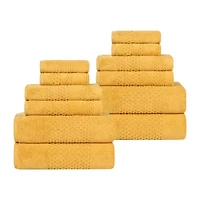 SUPERIOR® Playa Collection | 100% Cotton 12-pc. Quick Dry Solid Bath Towel Set
