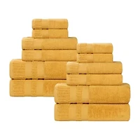 SUPERIOR® Venice Collection | 100% Cotton 12-pc. Quick Dry Solid Bath Towel Set